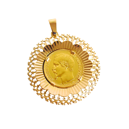 Pendentif Pièce - Or Jaune 750 & Pièce 20 Francs Napoléon