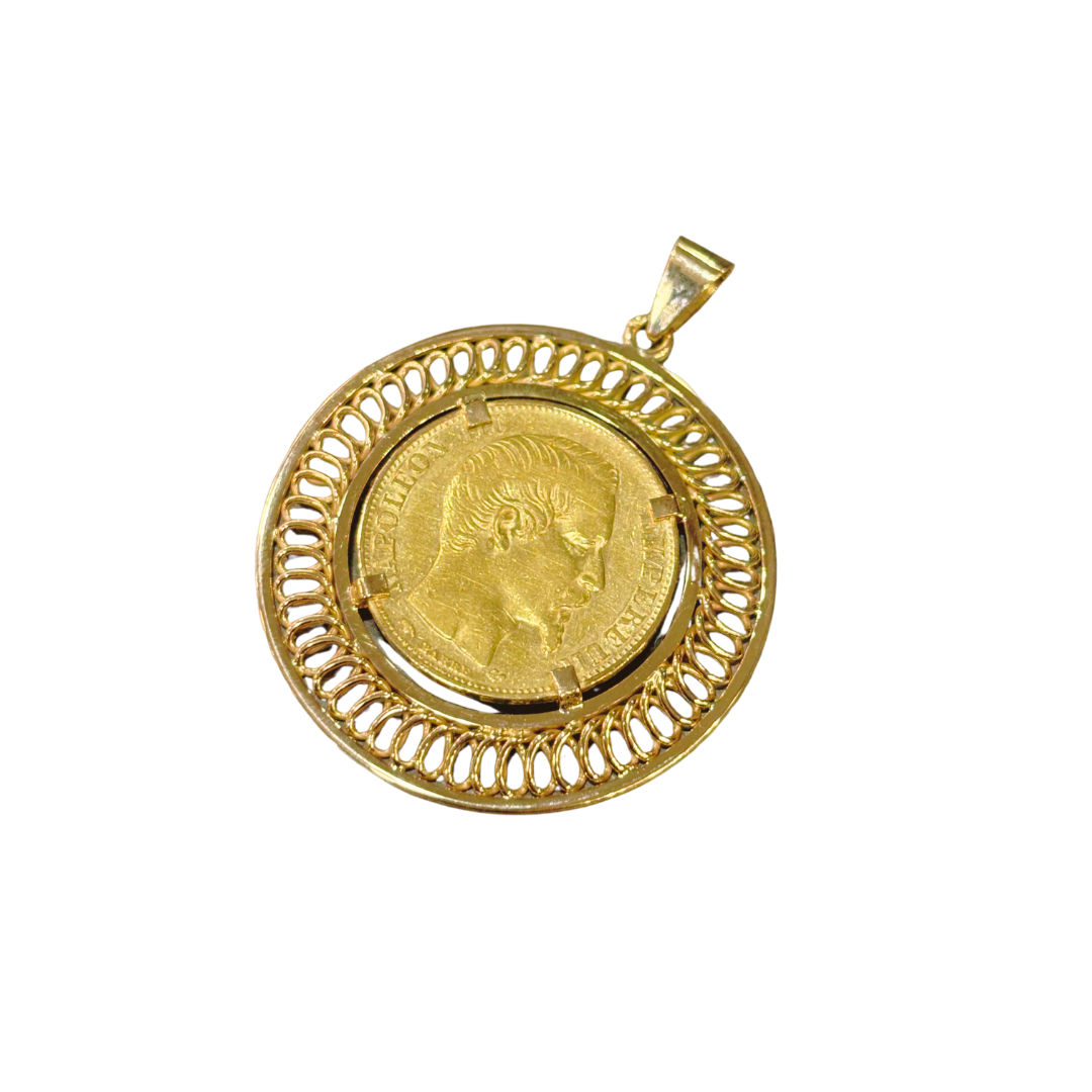 Pendentif Pièce - Or Jaune 750 & Pièce 20 Francs Napoléon