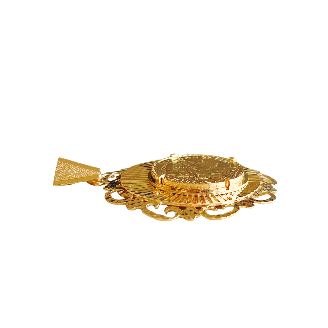 Pendentif Pièce - Or Jaune 750 & Pièce 20 Francs Marianne Coq
