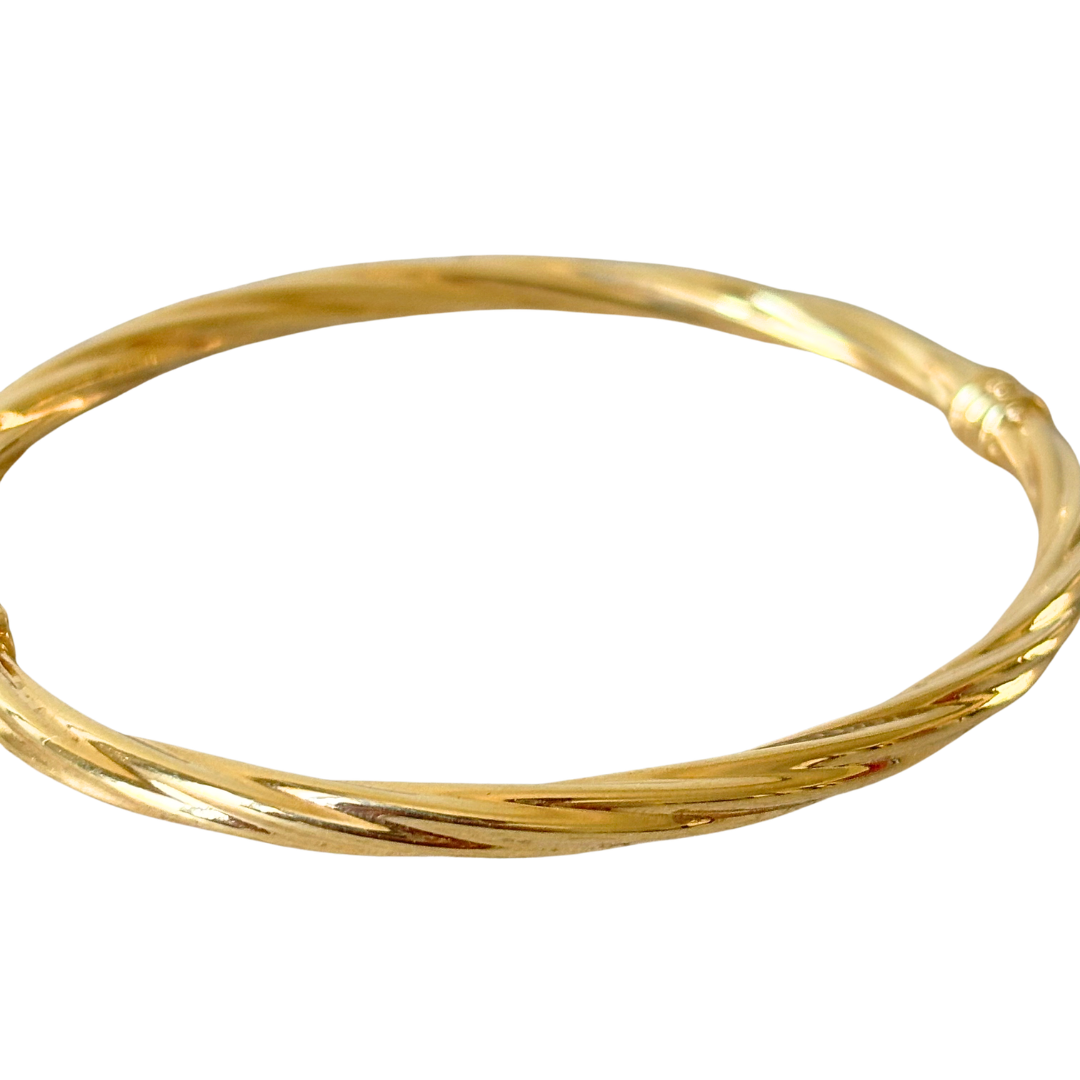 Bracelet Jonc Torsadé - Or Jaune 750