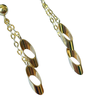 Boucles D'oreilles Pendantes - Or Jaune 750