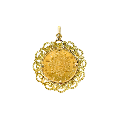 Pendentif Pièce - Or Jaune 750 & Pièce 20 Francs Napoléon
