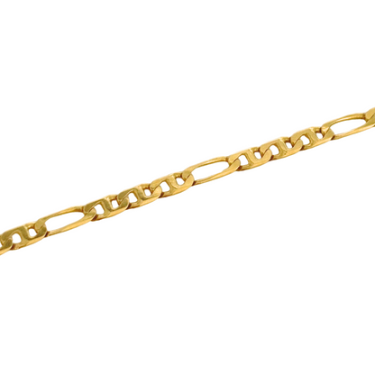 Chaîne Maille Alternée/Gourmette - Or Jaune 750