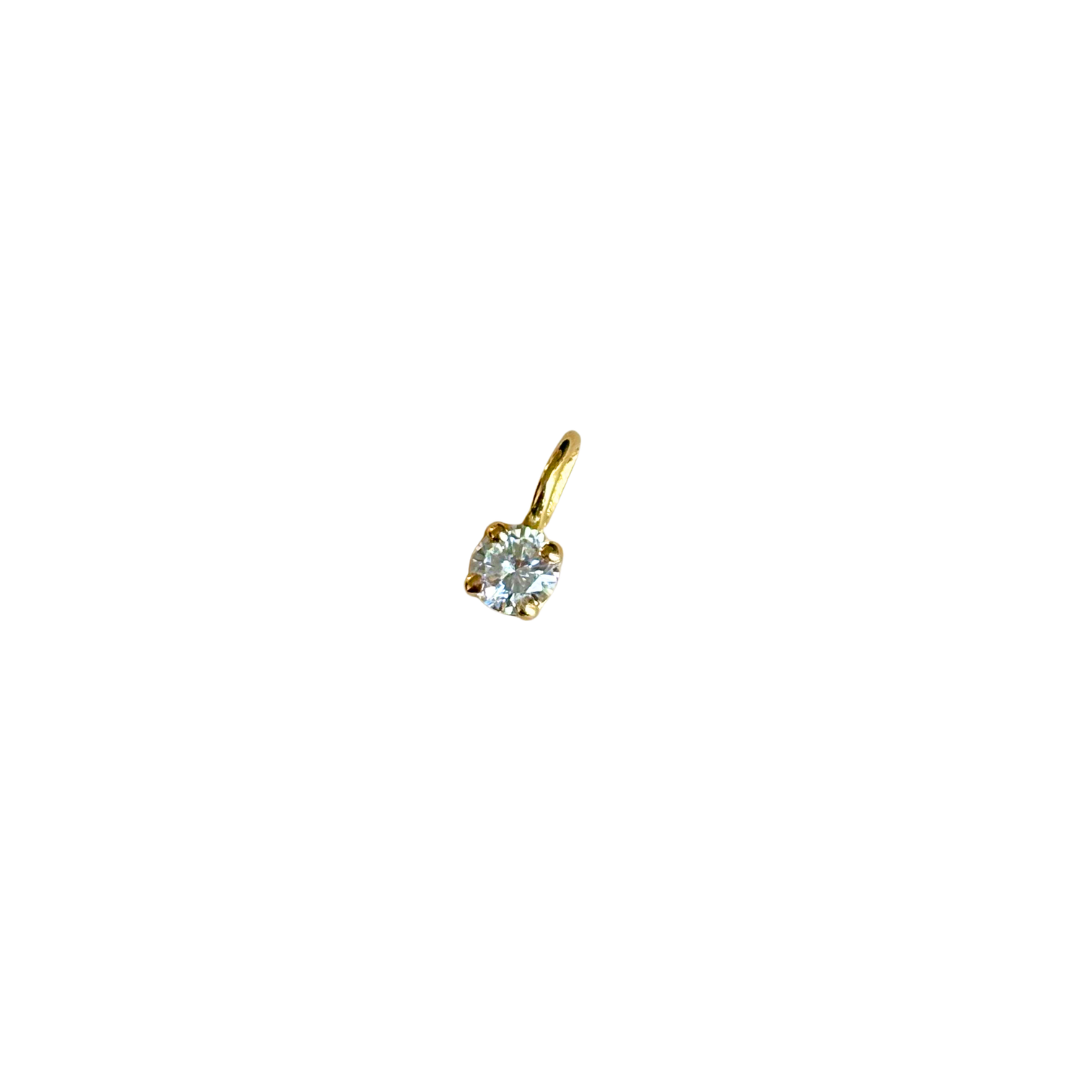 Pendentif Solitaire - Or Jaune 750 & Diamant