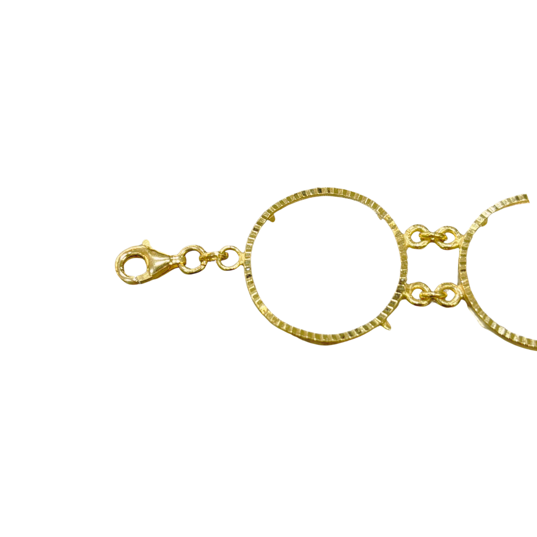 Monture Bracelet Pièce 10 Francs - Porte Pièce Or Jaune 750