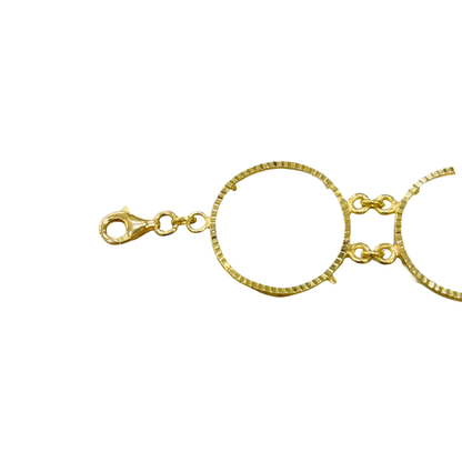 Monture Bracelet Pièce 10 Francs - Porte Pièce Or Jaune 750