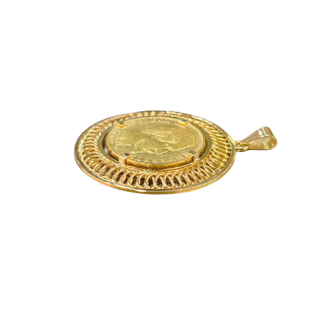 Pendentif Pièce - Or Jaune 750 & Pièce 20 Francs Napoléon