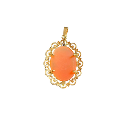 Pendentif Vintage - Or Jaune 750 & Camée