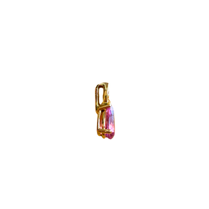 Pendentif Poire - Or Jaune Tourmaline & Diamant