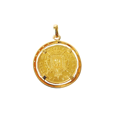 Pendentif Pièce - Or Jaune 750 & Pièce 20 Francs Napoléon