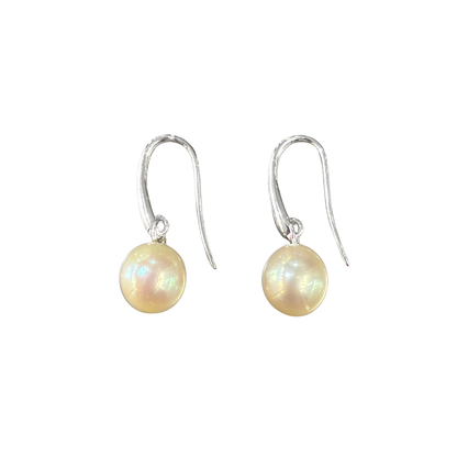 Boucles D'oreilles Pendantes - Or Blanc 750 & Perles Naturelles