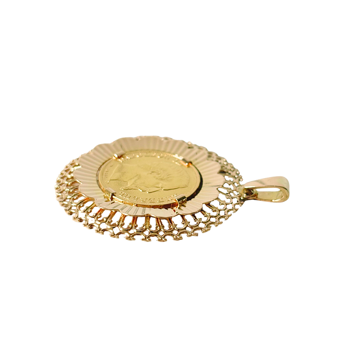 Pendentif Pièce - Or Jaune 750 & Pièce 20 Francs Napoléon