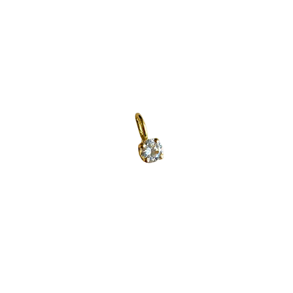 Pendentif Solitaire - Or Jaune 750 & Diamant