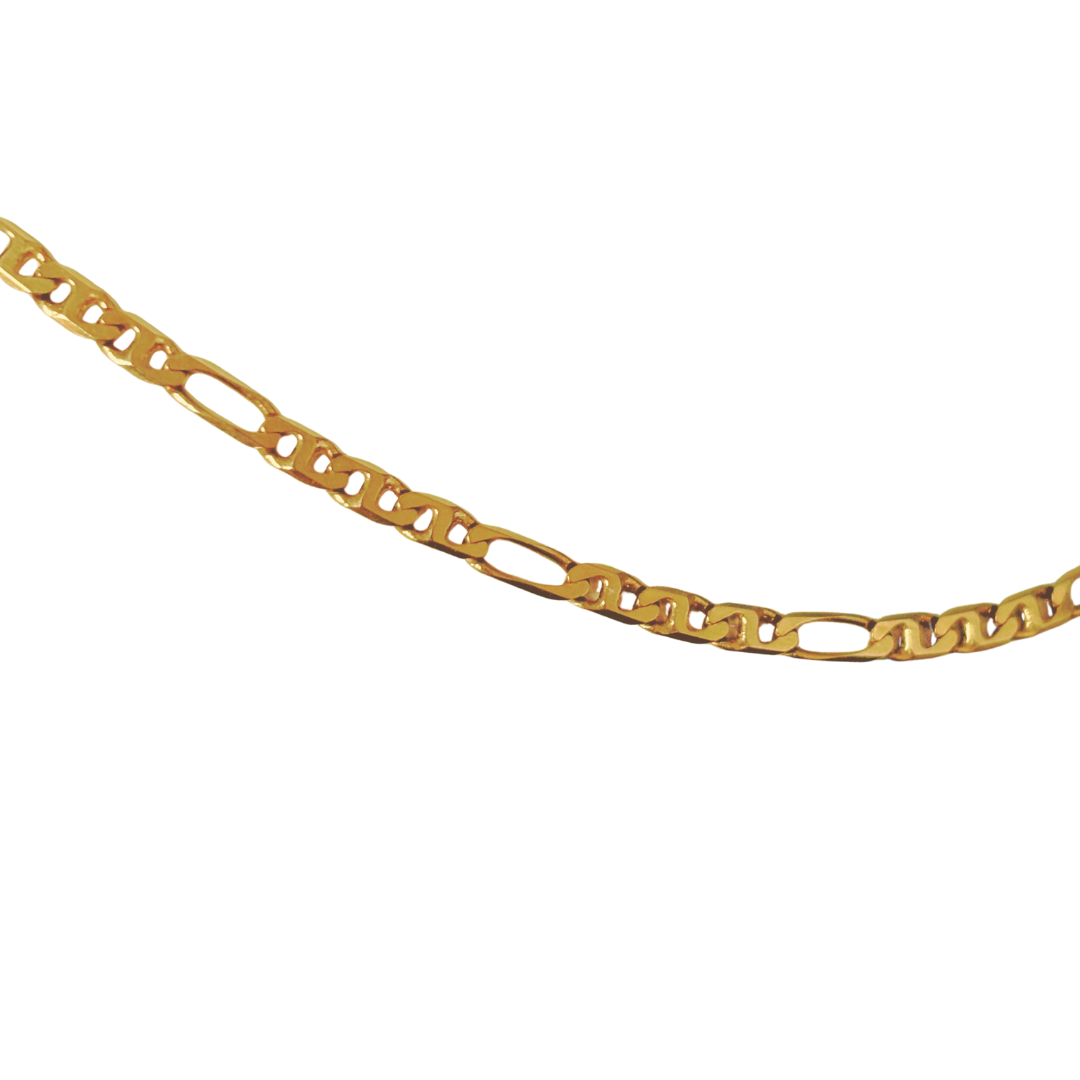 Chaîne Maille Alternée/Gourmette - Or Jaune 750