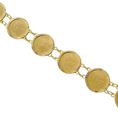 Bracelet Pièces - Or Jaune 750 & Pièces 10 Francs Napoléon