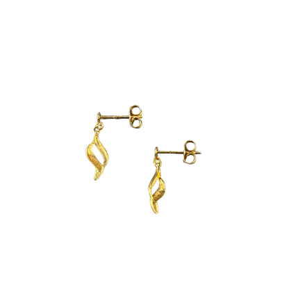 Boucles D'oreilles Ondulée - Or Jaune 750