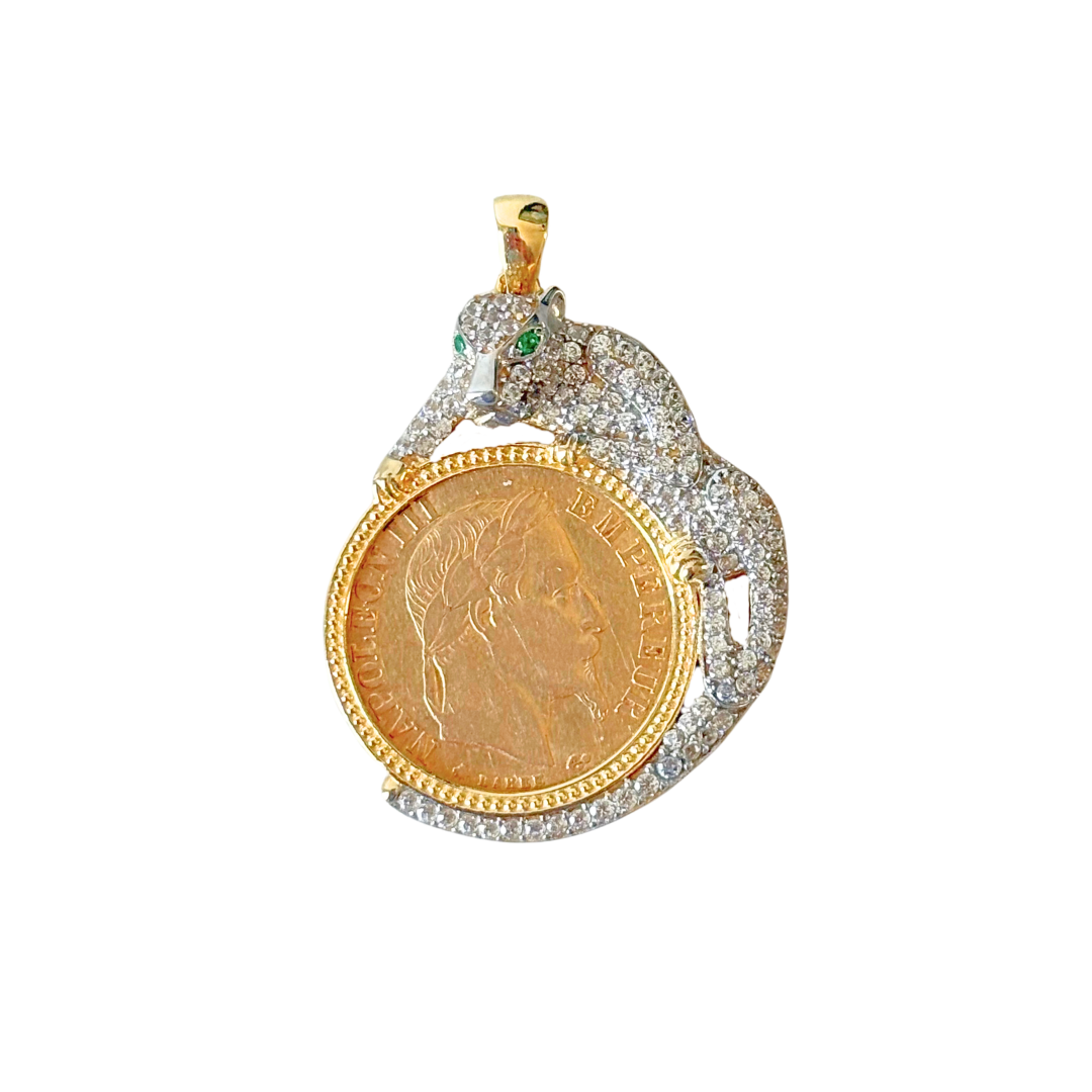 Pendentif Pièce - Or Jaune 750 & Pièce 10 Francs Napoléon
