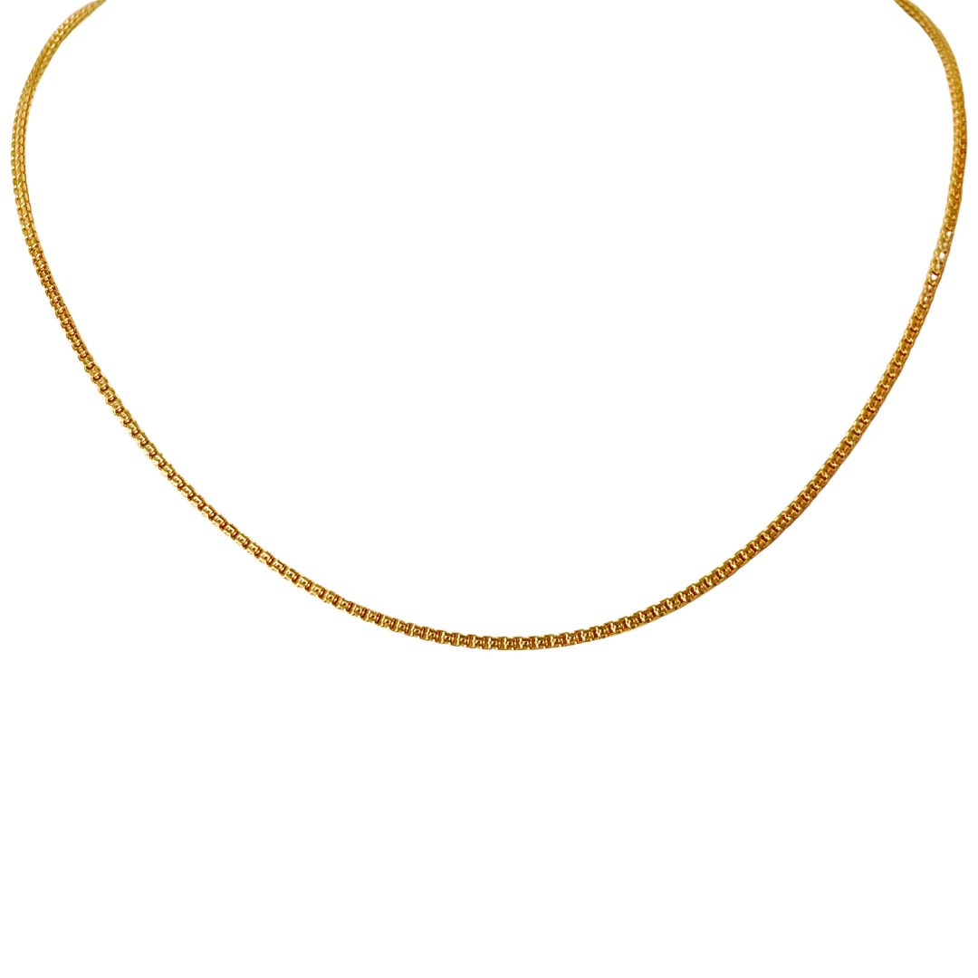 Chaîne maille carrée - Or Jaune 750