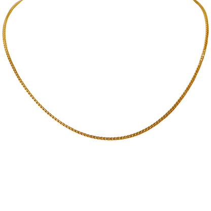 Chaîne maille carrée - Or Jaune 750