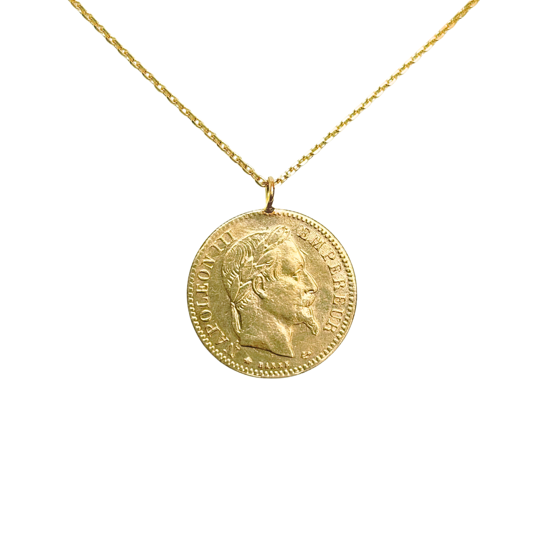 Collier Pièce - Or Jaune 750 & Pièce 10 Francs Napoléon