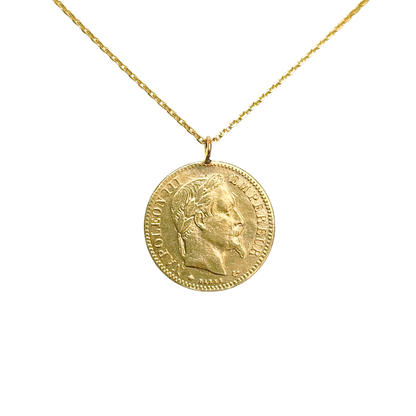 Collier Pièce - Or Jaune 750 & Pièce 10 Francs Napoléon