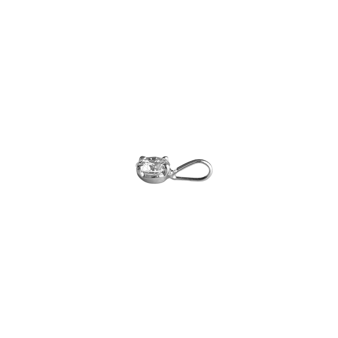 Pendentif Solitaire - Or Blanc 750 & Diamant