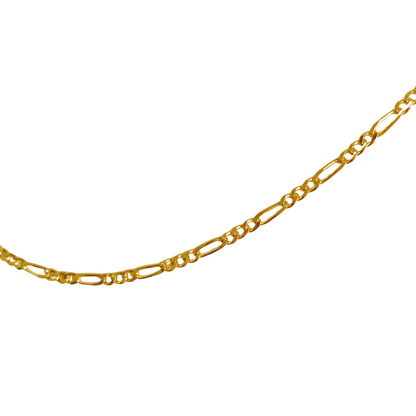 Chaîne Maille Alternée/Gourmette - Or Jaune 750