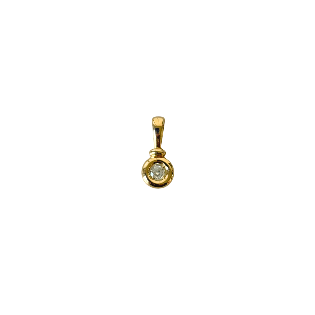 Pendentif Solitaire - Or Jaune 750 & Diamant