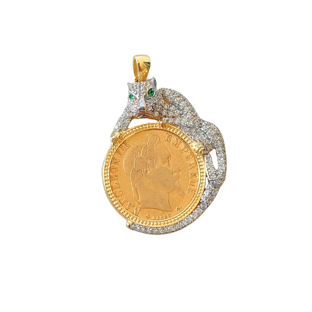 Pendentif Pièce - Or Jaune 750 & Pièce 10 Francs Napoléon