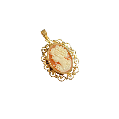 Pendentif Vintage - Or Jaune 750 & Camée