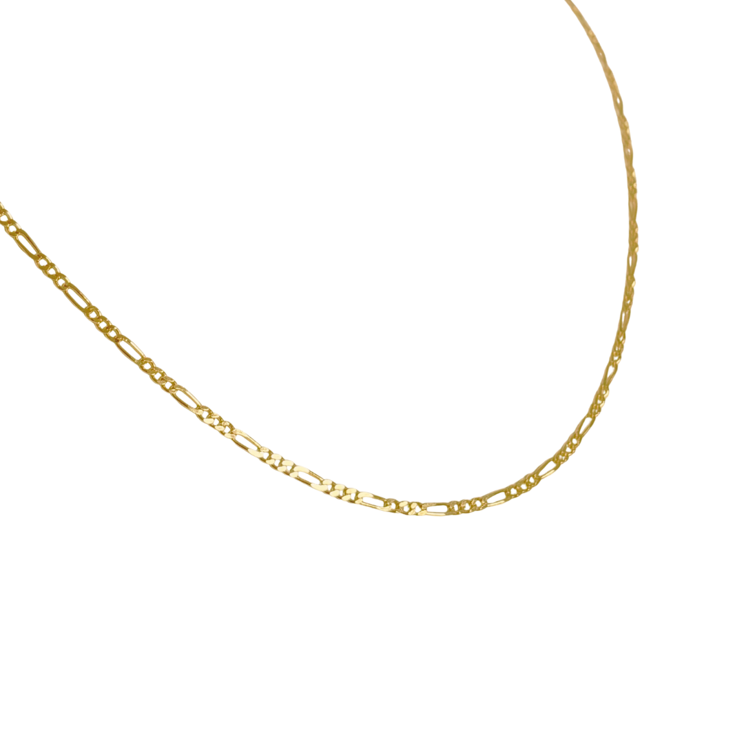 Chaîne Maille Alternée/Gourmette - Or Jaune 750