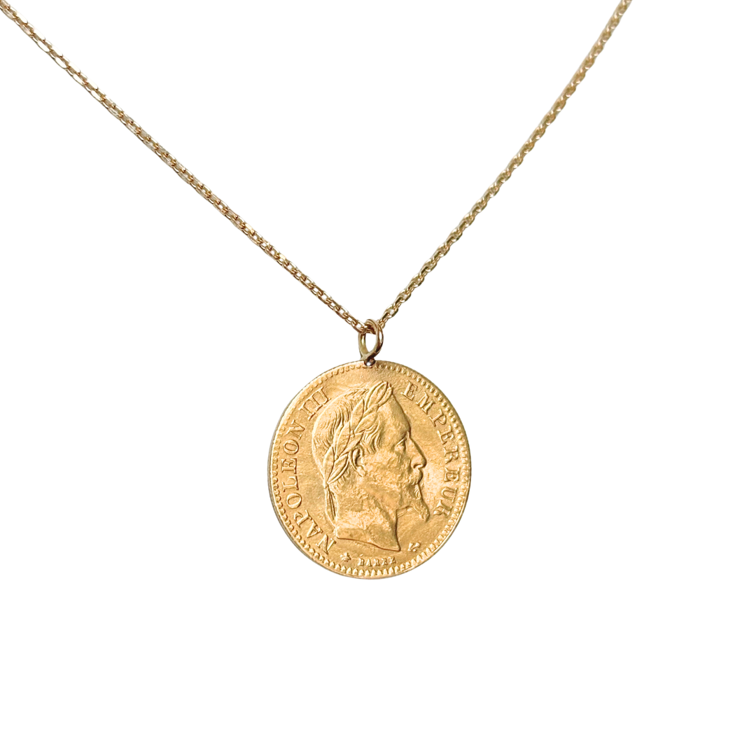 Collier Pièce - Or Jaune 750 & Pièce 10 Francs Napoléon
