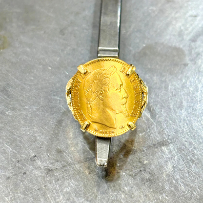 Bague Pièce - Or Jaune 750 & Pièce Or 10 Francs Napoléon