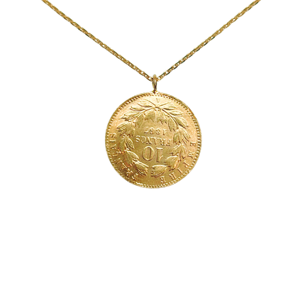 Collier Pièce - Or Jaune 750 & Pièce 10 Francs Napoléon
