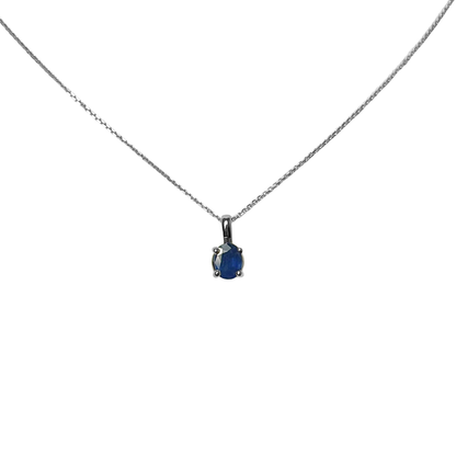 Collier Saphir - Or Blanc 750