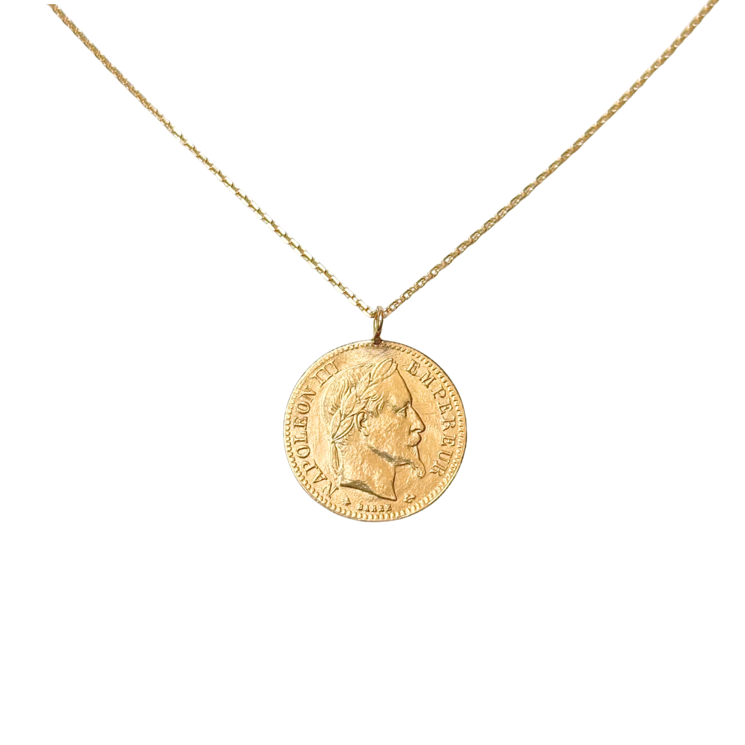 Collier Pièce - Or Jaune 750 & Pièce 10 Francs Napoléon