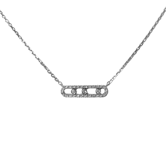 Collier Diamants - Or Blanc 750