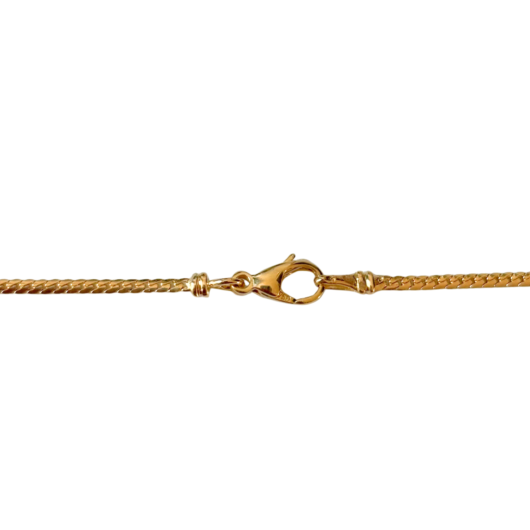 Collier Floral - Or Jaune 750 & Rubis
