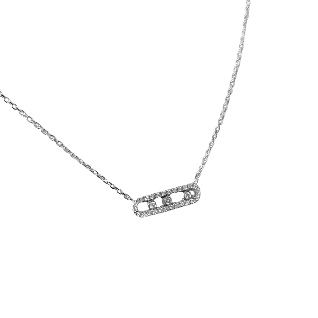 Collier Diamants - Or Blanc 750