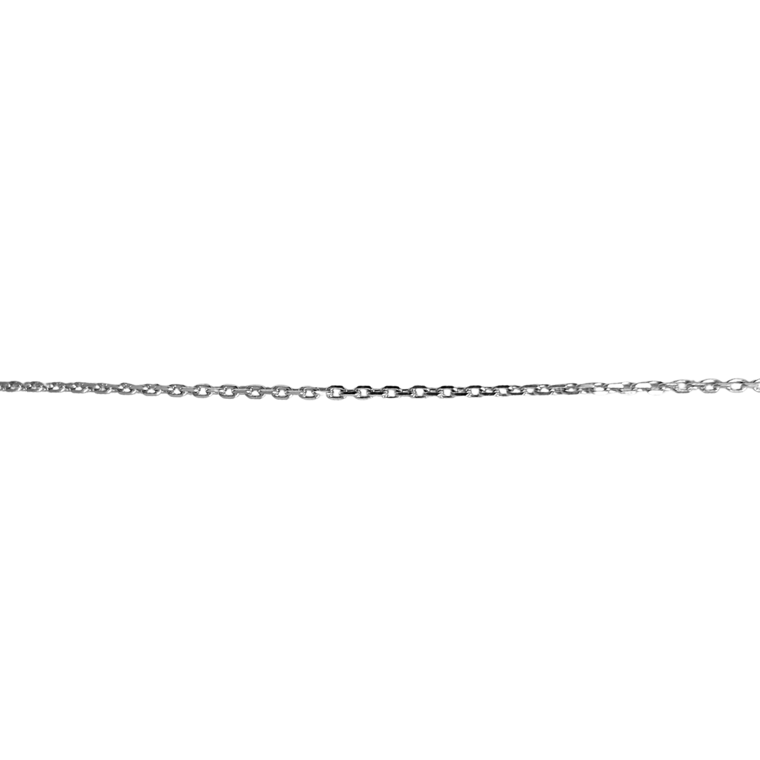 Collier Marguerite Vintage - Or Blanc 750 Saphir & Diamants