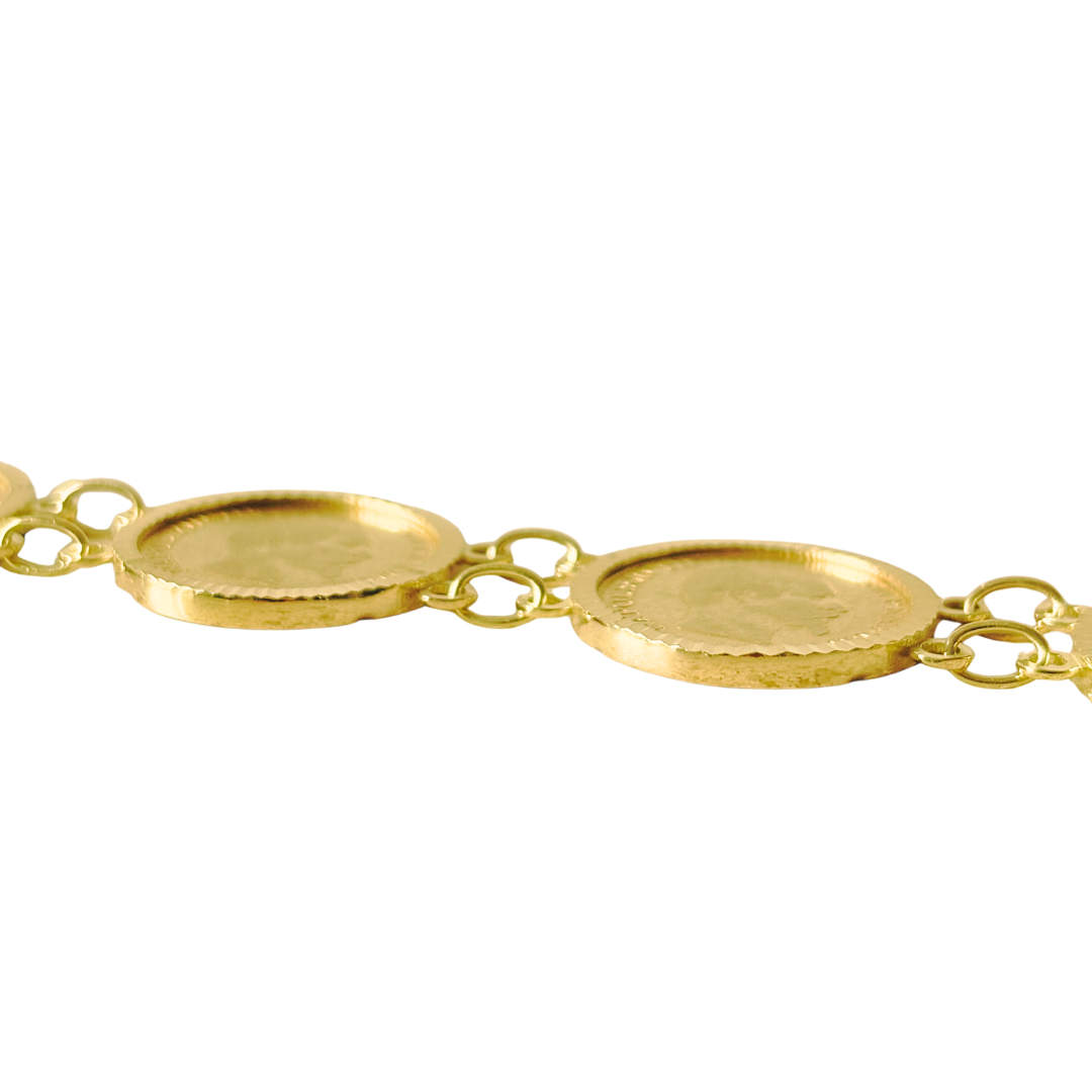 Bracelet Pièces - Or Jaune 750 & Pièces 10 Francs Napoléon