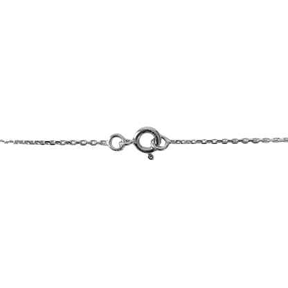 Collier Marguerite Vintage - Or Blanc 750 Saphir & Diamants