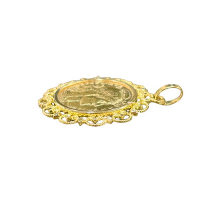 Pendentif Pièce - Or Jaune 750 & Pièce 20 Francs Marianne Coq