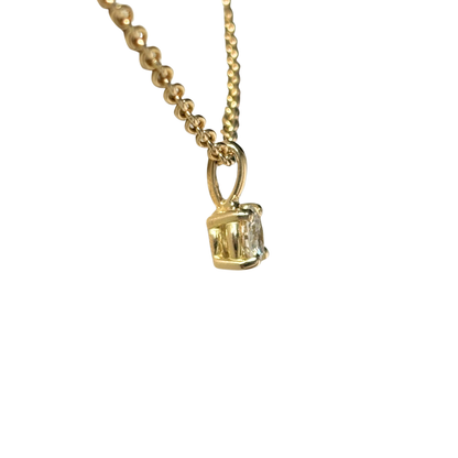 Collier Solitaire - Or Jaune 750 & Diamant