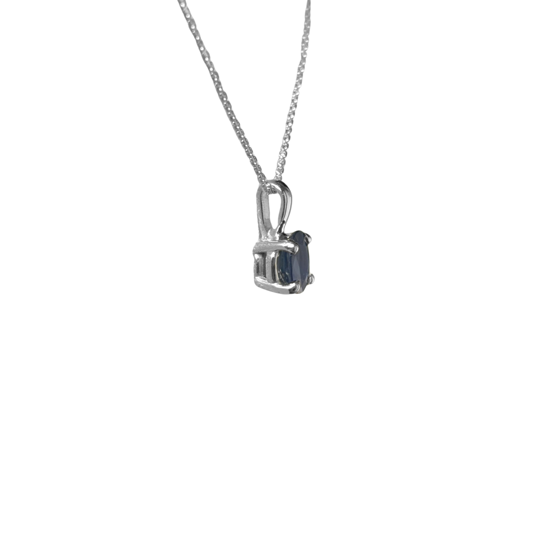Collier Saphir - Or Blanc 750