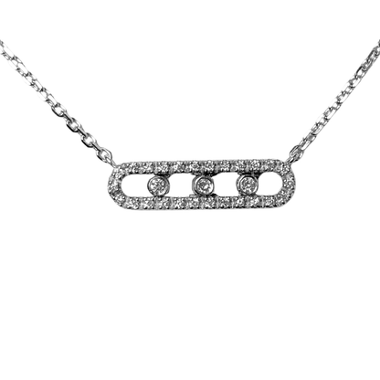 Collier Diamants - Or Blanc 750