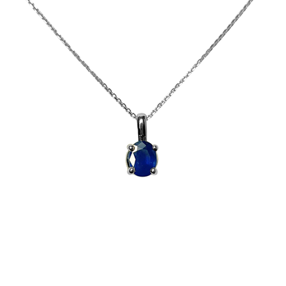 Collier Saphir - Or Blanc 750