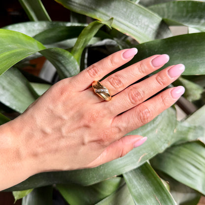 Bague Jonc - Or Jaune 750 & Diamants