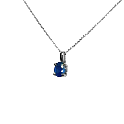 Collier Saphir - Or Blanc 750