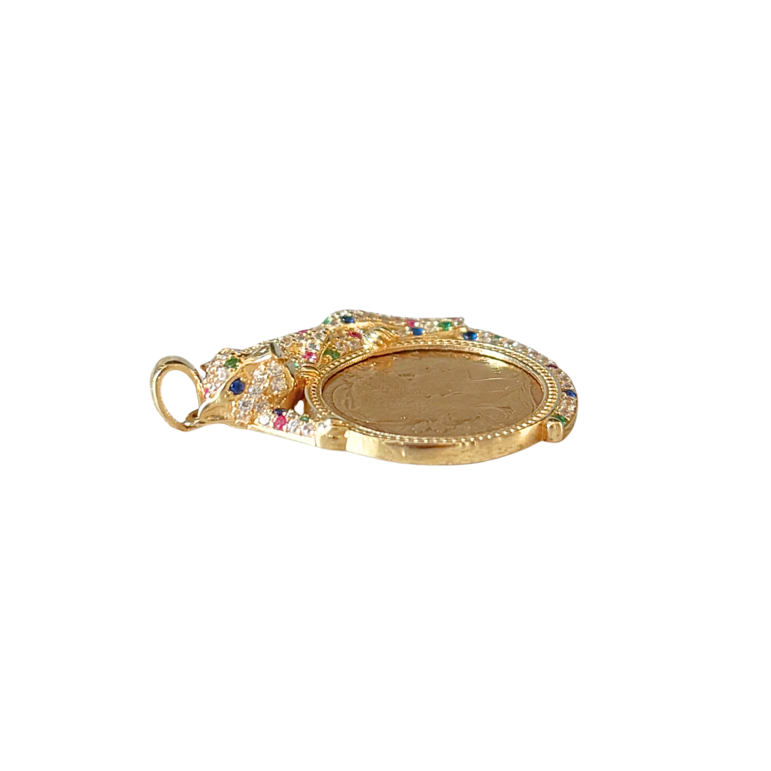 Pendentif Pièce - Or Jaune 750 & Pièce 10 Francs Marianne Coq
